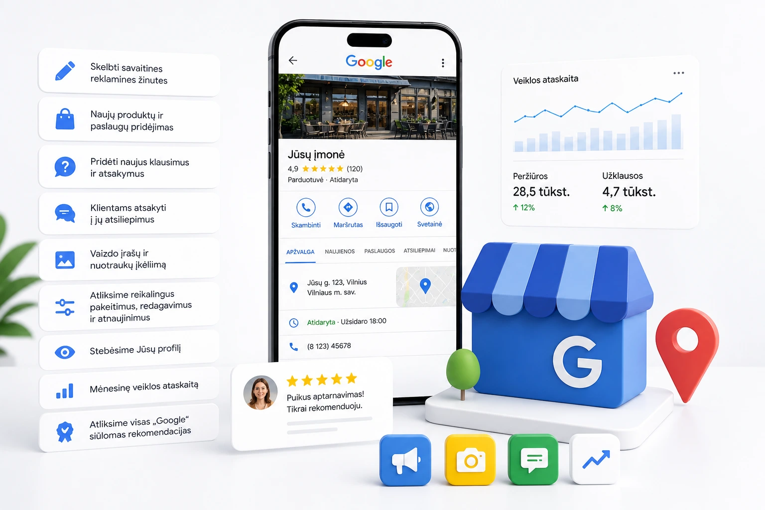 Google Business Profile paslaugos